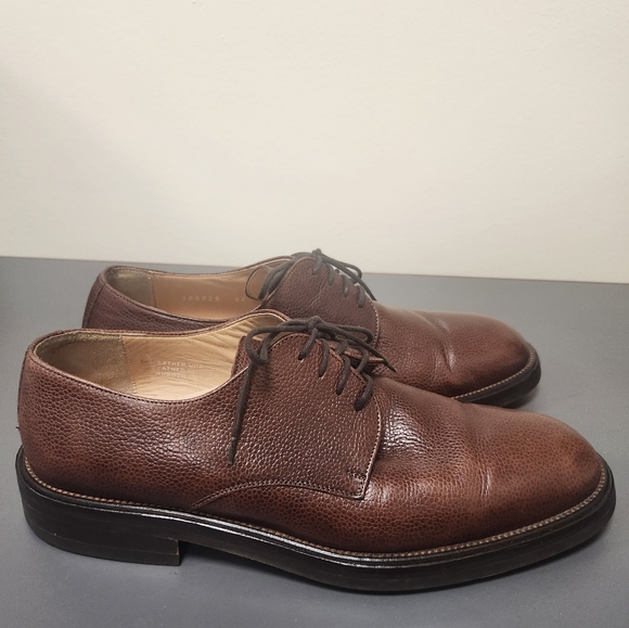 MARTIN DINGMAN - BROWN LEATHER TIE OXFORDS Shoes SIZE 9 - Picture 1 of 10